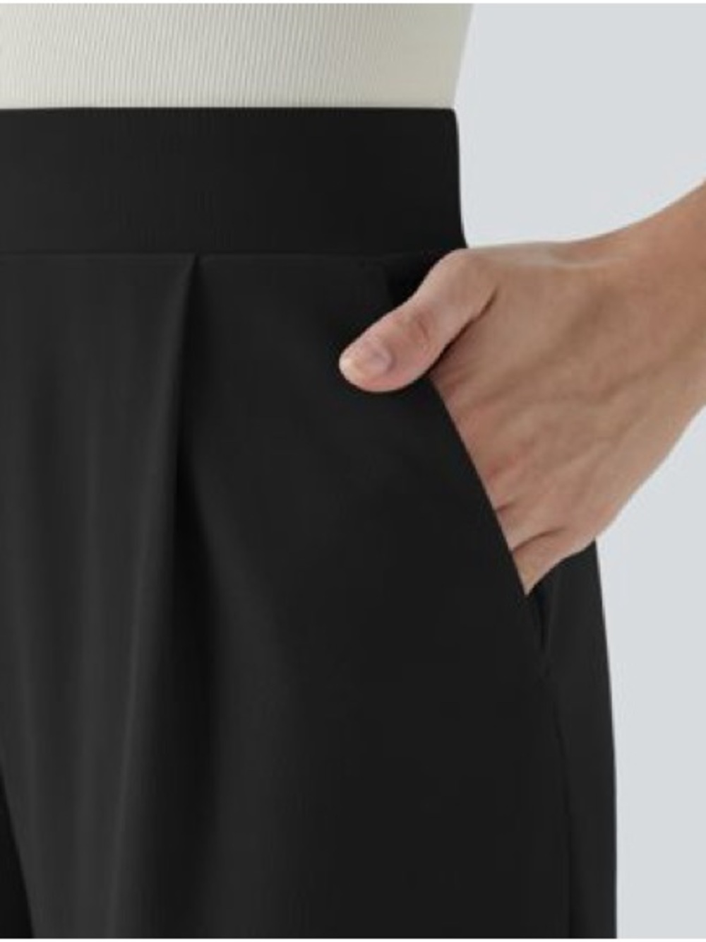 HALARA Black Wide-Leg High-Rise Dress Pants - Picture 4 of 5